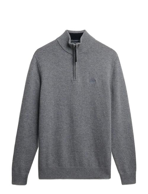 Wool Blend Half Zip Jumper Superdry Grey