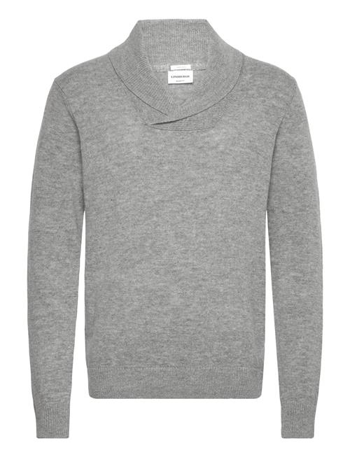 Lambswool L/S Shawl Collar Knit Lindbergh Grey