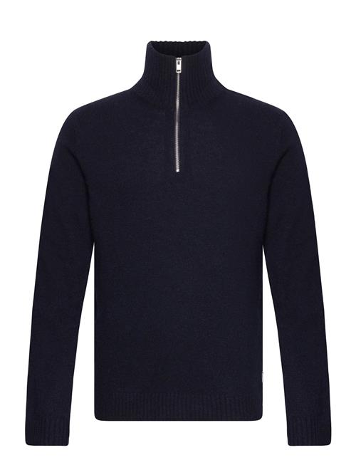 Lambswool Half Zip Knit Over Co Lindbergh Navy