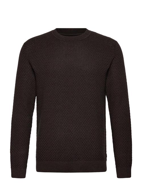Jack & Jones Jprblubarkley Knit Crew Neck Ch Ln Jack & J S Brown