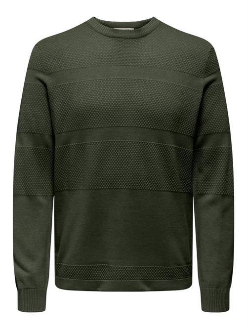 ONSMALIK REG 12 PINAPLE CREW KNIT