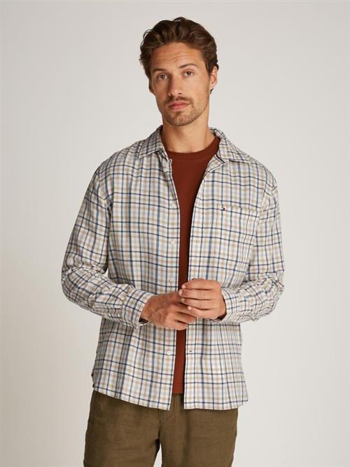 BRUSHED LINEN GINGHAM RF SHIRT