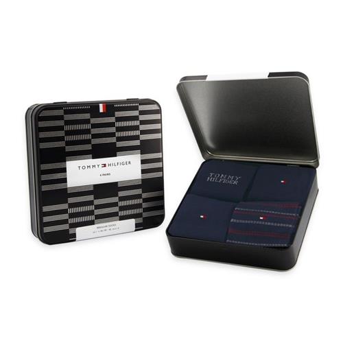 Se TH MEN SOCK 4P TIN GIFTBOX TOMMY hos Din tøjmand