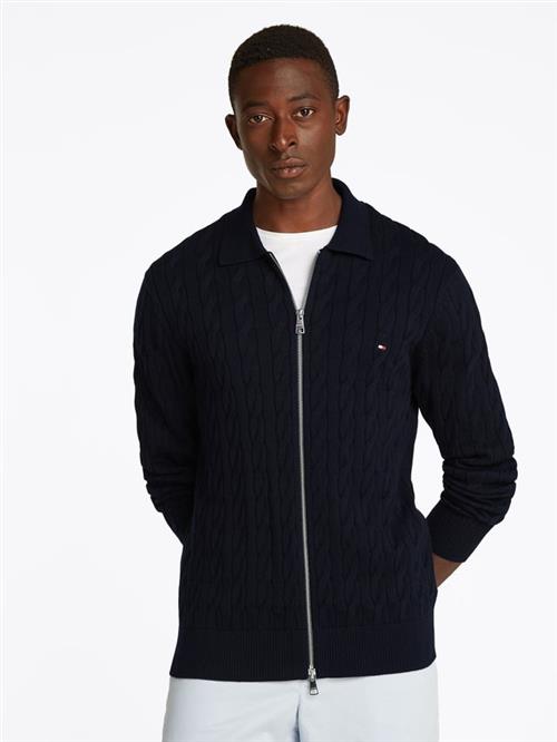 CLASSIC CABLE POLO ZIP THROUGH