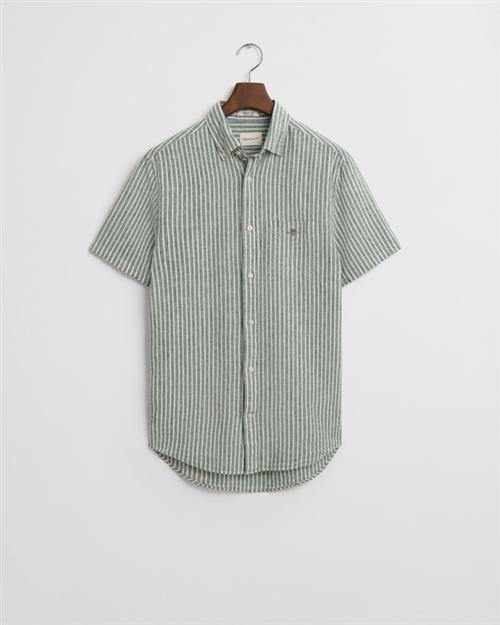 Se REG COTTON LINEN STRIPE SS SHIRT hos Din tøjmand