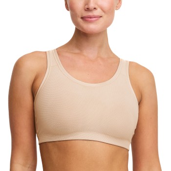 Swegmark Bh Core Sports Bra Moulded Cups Beige polyamid Large Dame