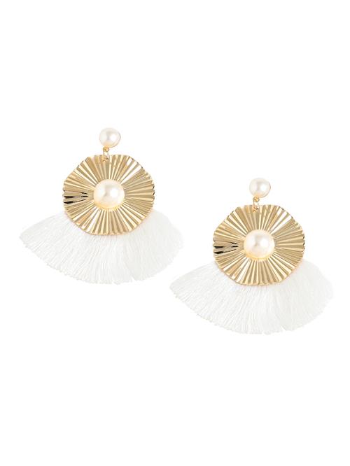 SOHI Øreringe 'Lovely'  guld / hvid