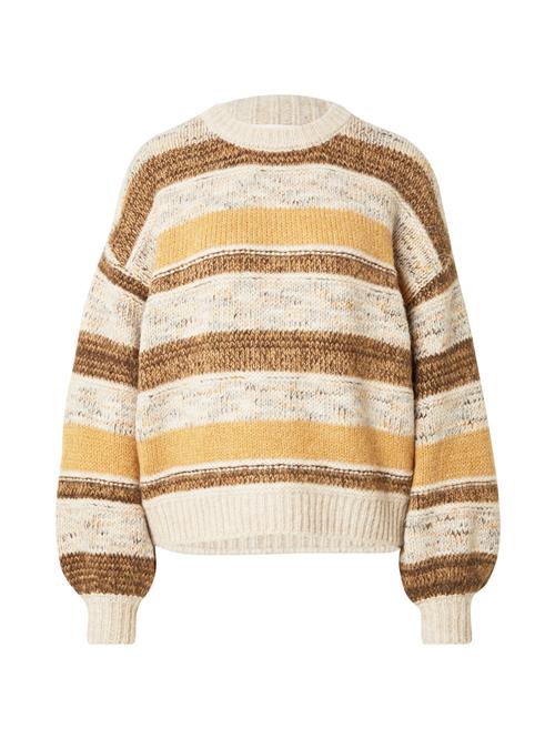Se MSCH COPENHAGEN Pullover 'Constance'  beige / beige-meleret / brun / gul ved About You