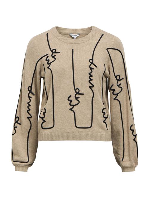 OBJECT Pullover 'OBJTHESS VERI'  brokade / sort