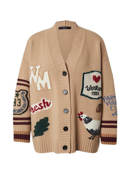 Se Weekend Max Mara Cardigan 'BELGIO'  beige / rød / sort / hvid ved About You