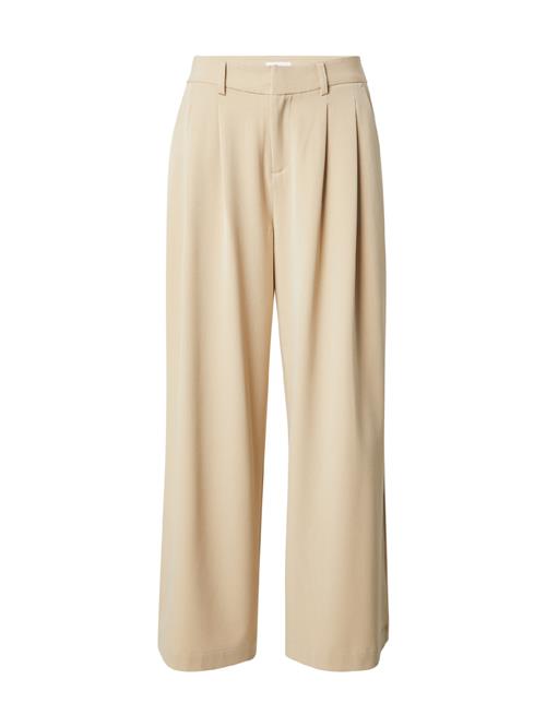 millane Bukser med lægfolder  beige