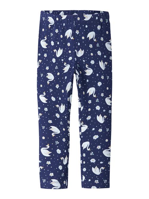 Se NAME IT Sweat Leggings Davina Beacon Blue Swans hos SmartKidz