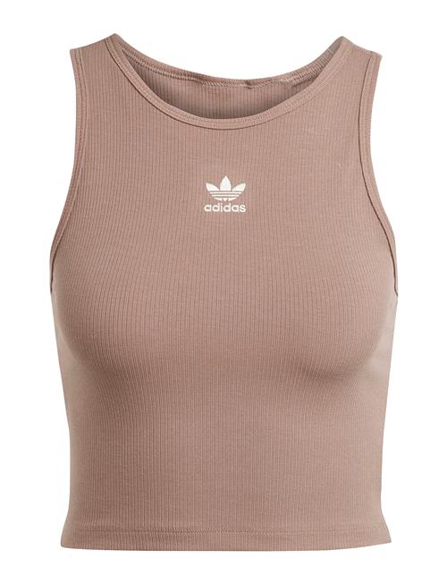 Se Ess Rib Tank Adidas Originals Brown ved Booztlet