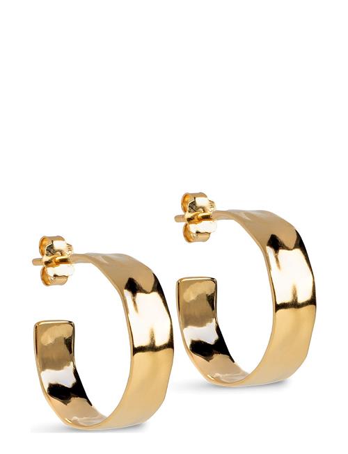 Sandra Wide Hoops Enamel Copenhagen Gold