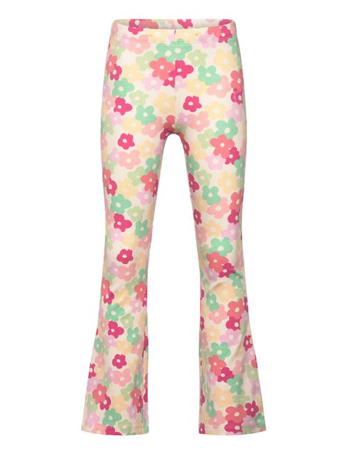 Leggings Flare Rib Aop Lindex Pink