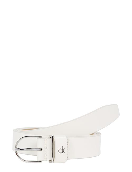 Ck Metal Loop Round Buckle 2.5 Calvin Klein White