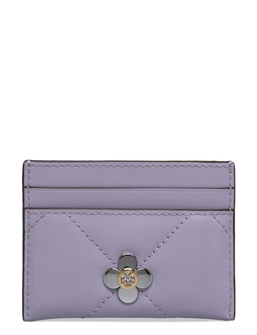 Kira Clover Diamond Quilt Card Case Tory Burch Purple