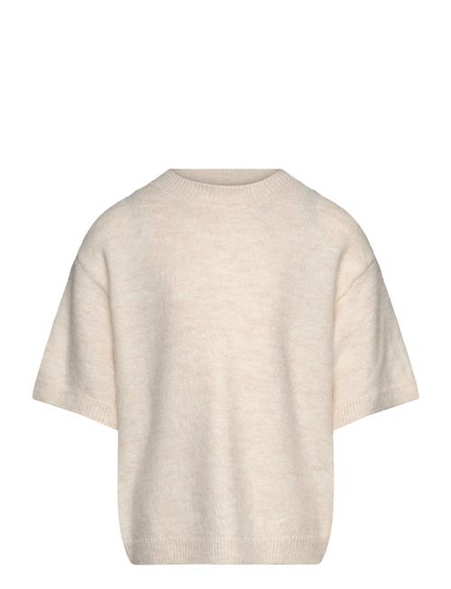 Sweater Knitted Short Sleeve Lindex Cream