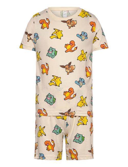 Pyjama Tee Shorts Pokemon Lindex Beige