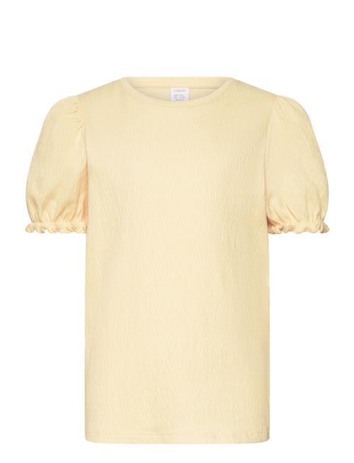 Top Ss Puff Sleeve Lindex Yellow
