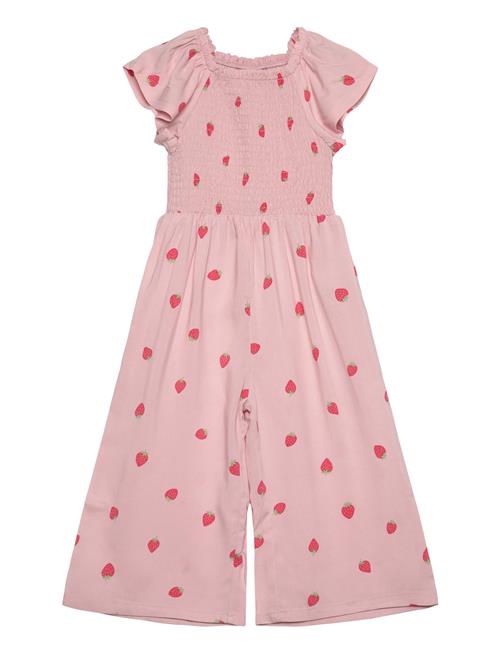 Jumpsuit Ss Smock Aop Lindex Pink