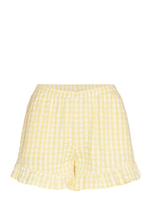 Pyjama Shorts Seersucker Floun Lindex Yellow
