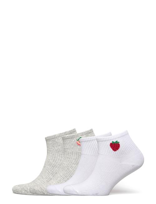 Sock High Ankle 4 P Placed Fru Lindex Patterned