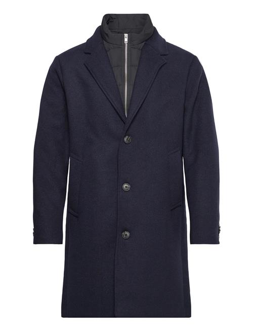 Detachable Collar Lapel Coat Lindbergh Navy