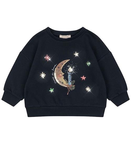 Konges Sløjd sweatshirt - Loupy Lou - Dark Navy m. Måne