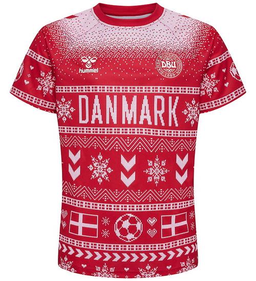 Hummel T-shirt - hmlDBU Fan XMAS - Tango Red