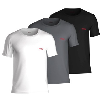 HUGO 3P Triplet T-Shirt Grå/Sort bomuld X-Large Herre