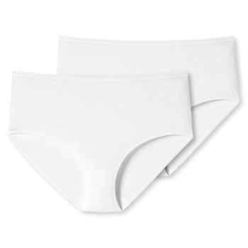 Schiesser Trusser 2P 95-5 Organic Cotton Midi Briefs Hvid bomuld Large Dame