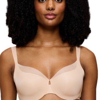 Triumph Bh BMU Illusion Curve Minimizer Bra Beige C 70 Dame