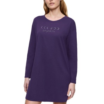 Triumph Long Sleeve Nightdress Lilla bomuld 36 Dame