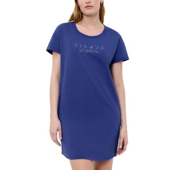 Triumph Nightdress Short Sleeve Mørkblå bomuld 44 Dame