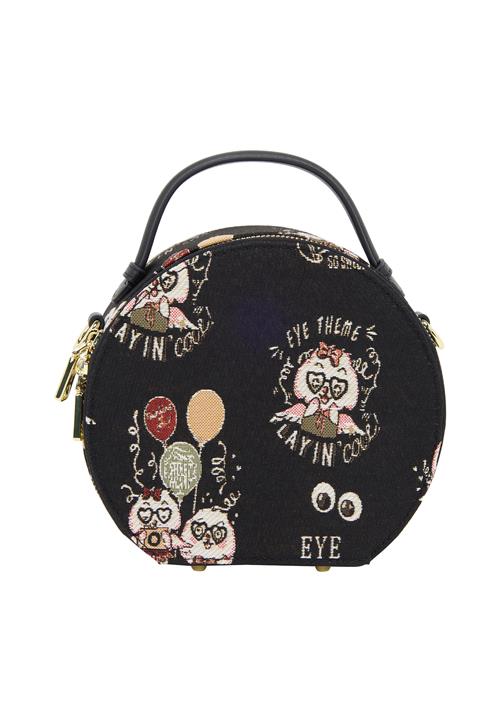 MYMO Skuldertaske 'Pop Eyetheme'  creme / oliven / lyseorange / sort