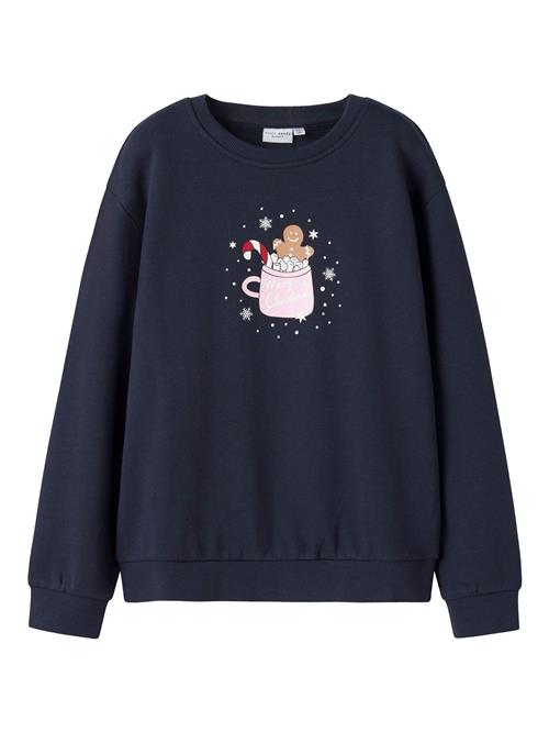 NAME IT Sweatshirt 'NKFVISMAS'  navy / lyserød / rød / hvid