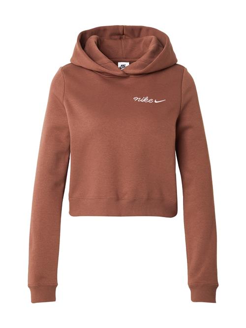 Nike Sportswear Sweatshirt 'Phoenix Fleece'  kastaniebrun / hvid