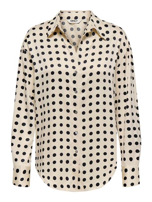 ONLY Bluse 'LYDIA'  beige / sort
