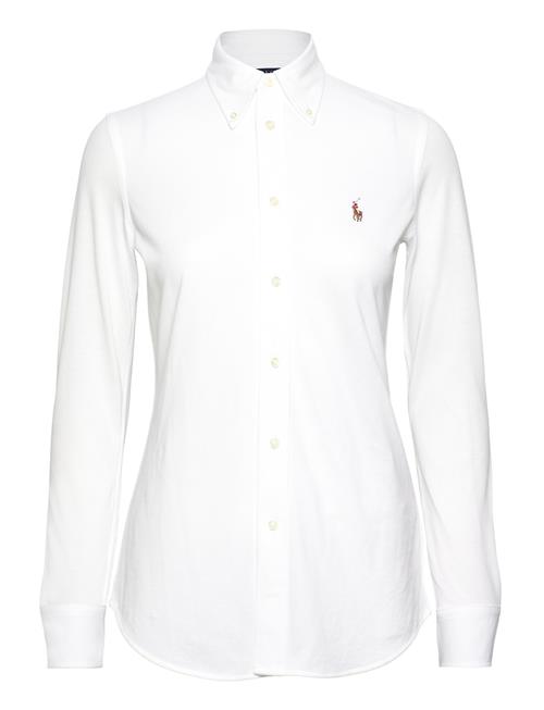 Slim Fit Knit Cotton Oxford Shirt Polo Ralph Lauren White