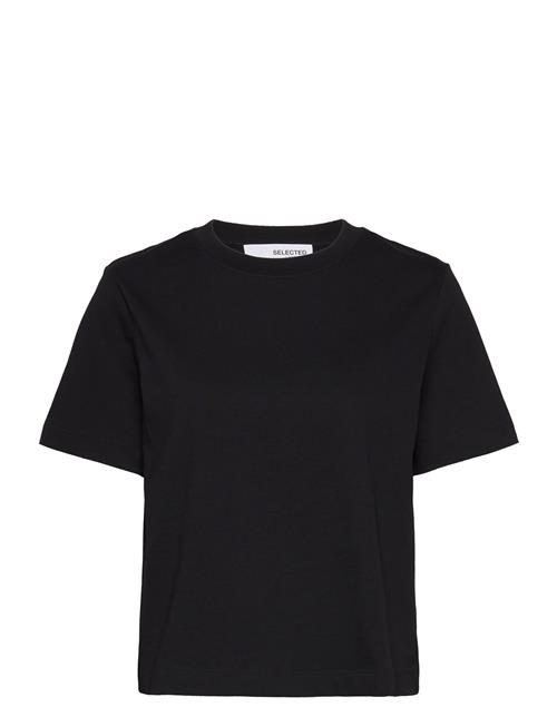 Slfessential Ss Boxy Tee Noos Selected Black