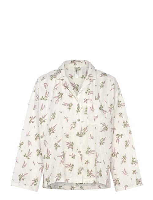 Pyjamasskjorte I Seersucker Lindex Cream