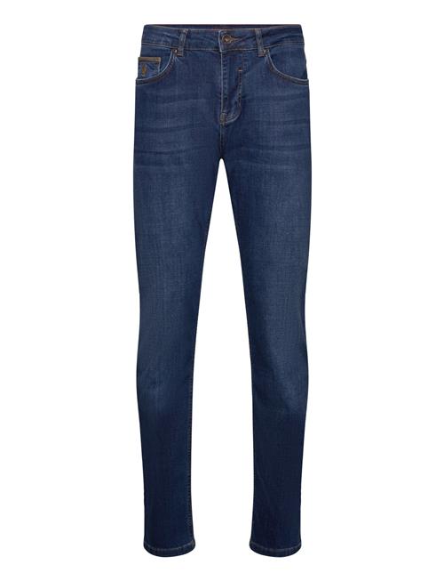 Mcs Leather Detail Denim Jeans MCS Blue