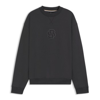 BOSS Patch Sweatshirt Mørkgrå  bomuld X-Large Herre