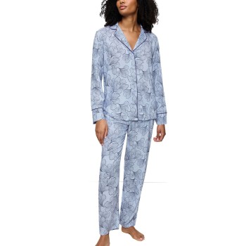 Triumph Boyfriend Fit Pyjama Lyseblå viskose 38 Dame