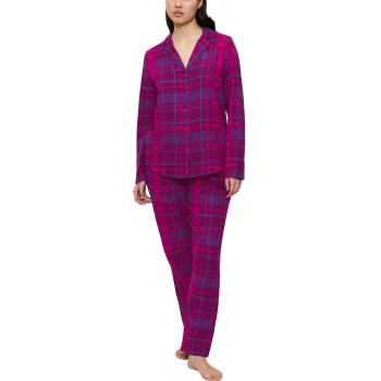 Triumph Boyfriend Long Sleeved Pyjama Set Rudet bomuld 38 Dame