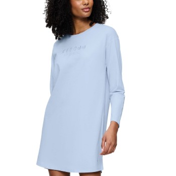 Triumph Long Sleeve Nightdress Lyseblå bomuld 36 Dame