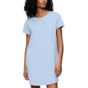 Triumph Nightdress Short Sleeve Lyseblå bomuld 42 Dame