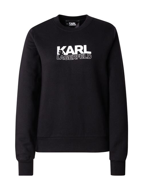 Karl Lagerfeld Sweatshirt 'STACK'  sort / hvid