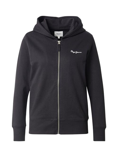 Pepe Jeans Sweatjakke 'EDNY RO'  sort / hvid